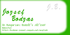 jozsef bodzas business card